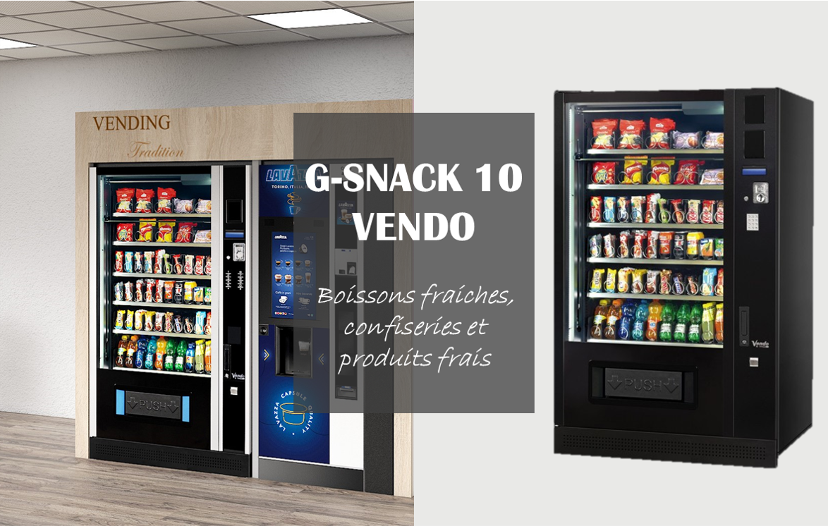 Installation de distributeur automatique avec de grande capacité type G-SNACK 10 dans les entreprises à Lyon avec VENDING TRADITION