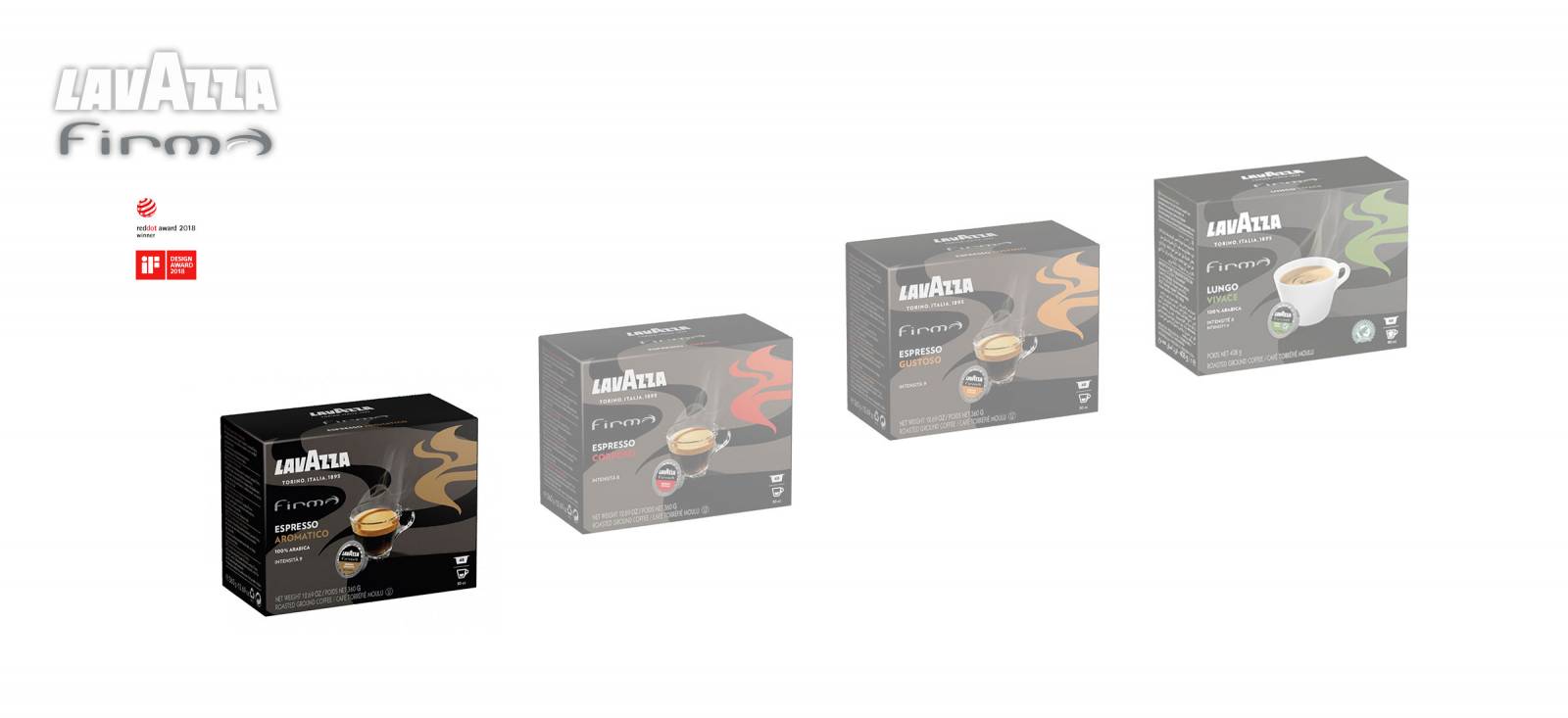Boite de café ESPRESSO AMOMATICO en capsule LAVAZZA FIRMA