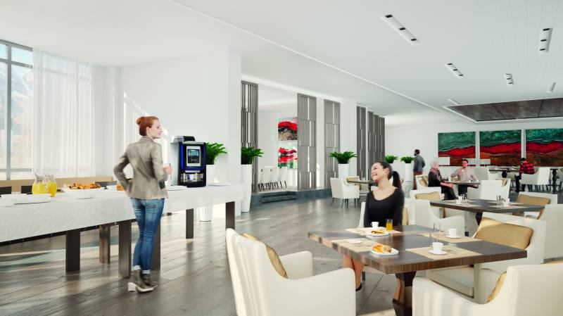 Distributeur machine à café type krea grain pour les entreprises Lyon par VENDING TRADITION