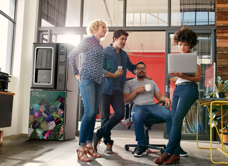Distributeurs BRIO NECTA avec des dimensions compactes dans les entreprises à Lyon avec VENDING TRADITION
