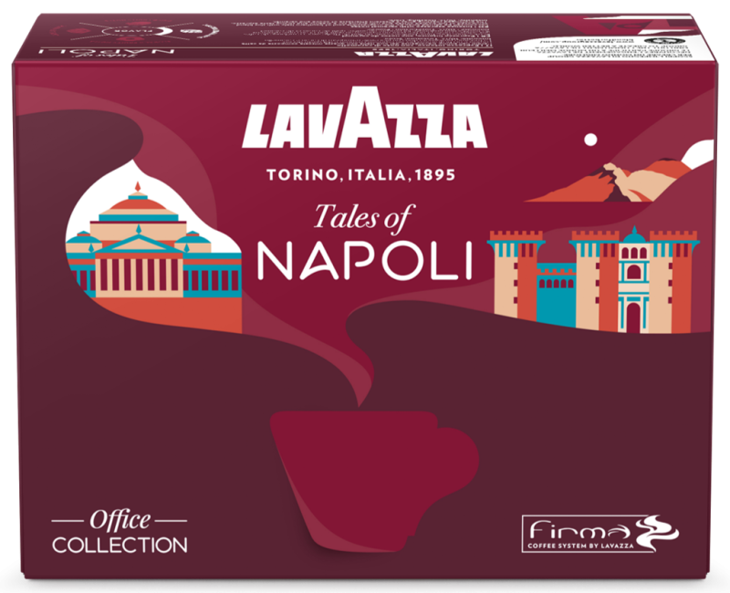 Boîtes de 48 capsules espresso Napoli FIRMA LAVAZZA de la gamme Tales Of Italy  avec VENDING TRADITION