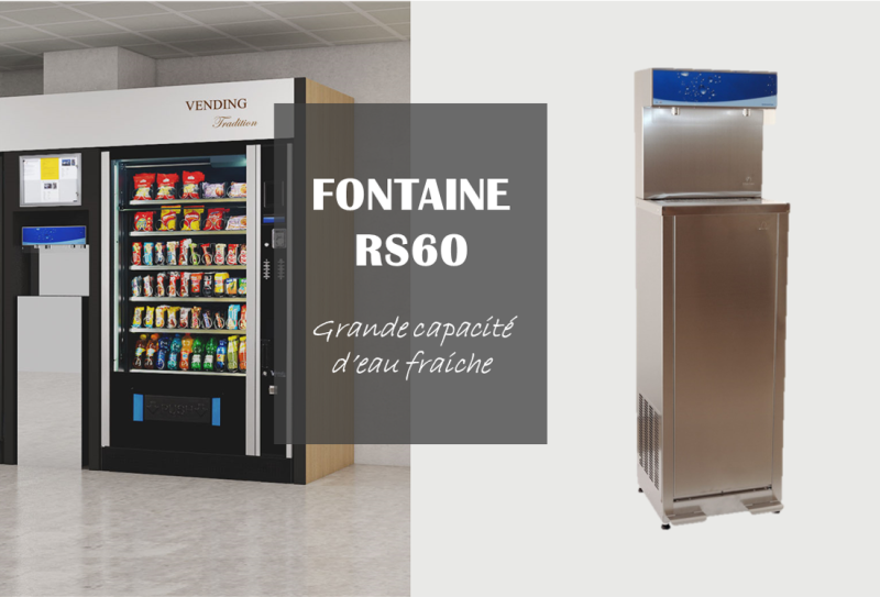 Fontaine à eau sur réseau avec de grande capacité d'eau fraiche proposée aux entreprises Lyonnaise par VENDING TRADITION
