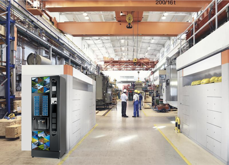 Distributeur automatique de boissons chaudes dans les dépôts logistiques à Saint Quentin Fallavier avec VENDING TRADITION